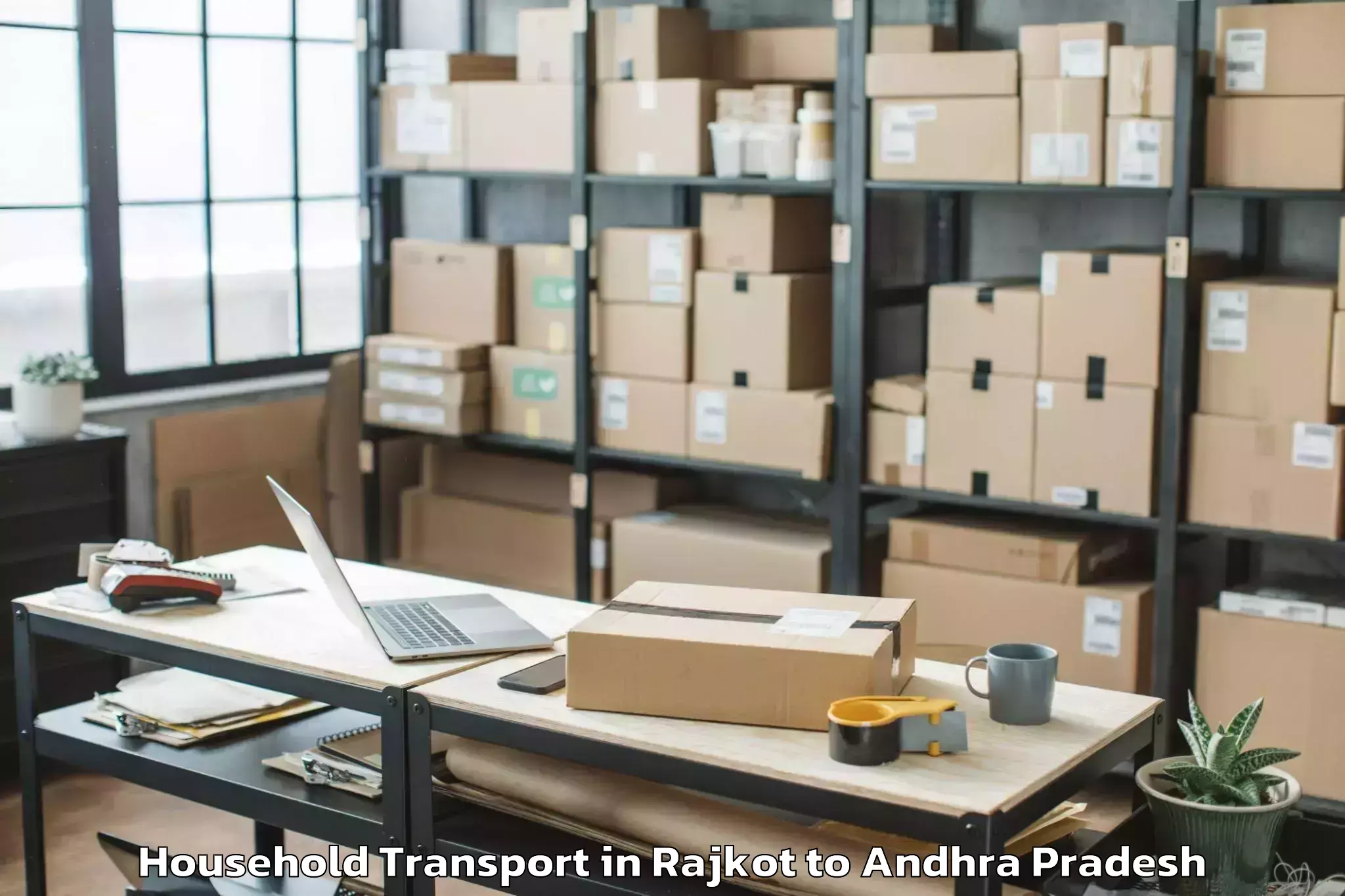 Book Rajkot to Bollapalle Household Transport Online